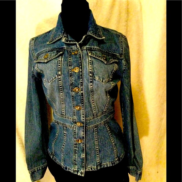 DKNY STONE WASHED JEAN JACKET -RARE💜RETRO 1980’S- - Picture 2 of 12